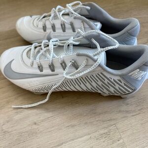 Nike Vapor Edge 360 VC White Silver Football Cleats Mens Size‎ - 11